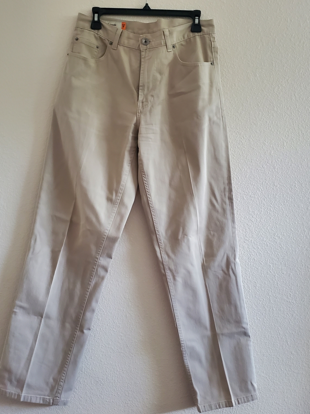 Faconnable Men's Beige Pants With 5 Pocket Design Size 32